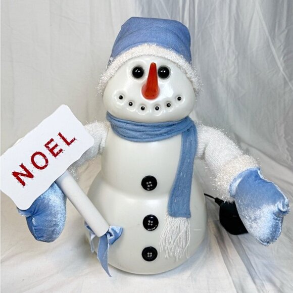 Vintage Y2K 13" Fiber Optic Blow Mold Snowman Christmas Decor - Picture 3 of 7